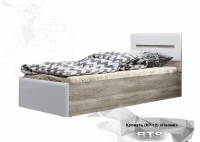 Кровать "Наоми 12" (90*200, дуб каньон, белый глян) - Магазин "Домовенок" 39595.ru