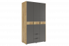 Шкаф трехдверный "Адам"  (зеркало, дуб крафт золотой/графит) - Магазин "Домовенок"- розничная продажа мебели г.Ирбит