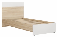Кровать 44 "Лайт" (900*200, дуб сонома, белый, настил) - Магазин "Домовенок"- розничная продажа мебели г.Ирбит