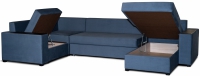 Диван модульный "Комфорт 8" (диван/оттом/угл сектр/приставка) (VELUTA Lux 48 cер.синий) - Магазин "Домовенок"- розничная продажа мебели г.Ирбит