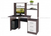 Стол компьютерный 16 (анкор темный, анкор белый) - Магазин "Домовенок"- розничная продажа мебели г.Ирбит