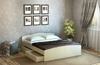 Кровать (1600, дуб белфорд, 2 ящика) - Магазин "Домовенок"- розничная продажа мебели г.Ирбит